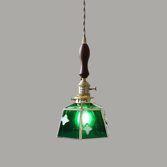 Elegante Hanglamp van Walnoothout en Glas - Velinix