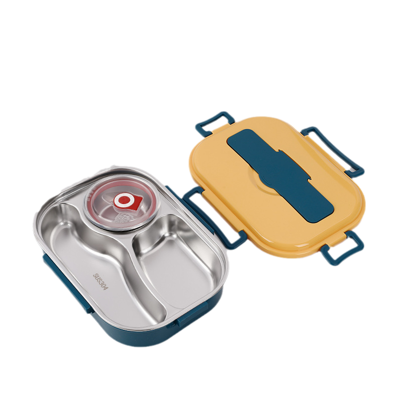 Roestvrijstalen Lunchbox 4 Compartimenten Isolatiebox voor op Werk of School - Velinix