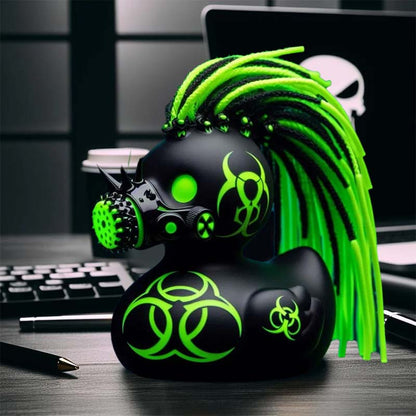 Cyberpunk Eend Ornament Donker Futuristisch Design