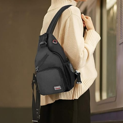 Dames Crossbody Tas - Lichte Canvas Schoudertas met Meerdere Dragers