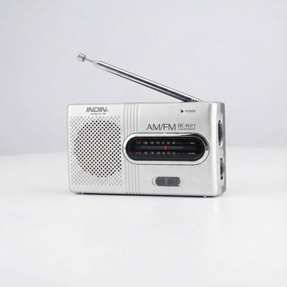 Draagbare Radio AM FM met Batterij en Koptelefoon Aansluiting - Velinix