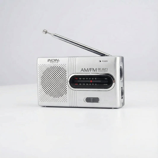 Draagbare Radio AM FM met Batterij en Koptelefoon Aansluiting - Velinix