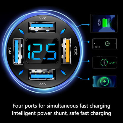 Supersnelle Autolader 66W met USB PD en QC 3.0
