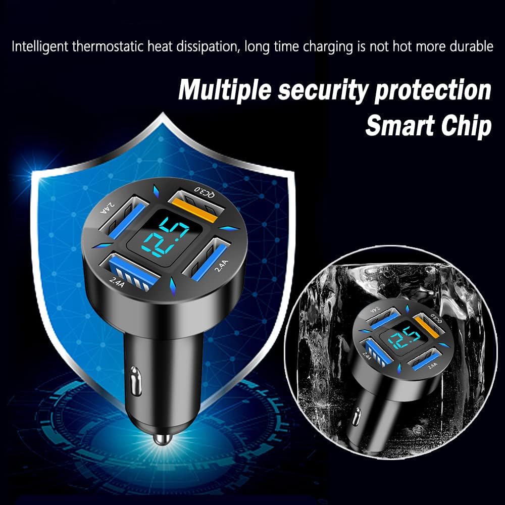 Supersnelle Autolader 66W met USB PD en QC 3.0