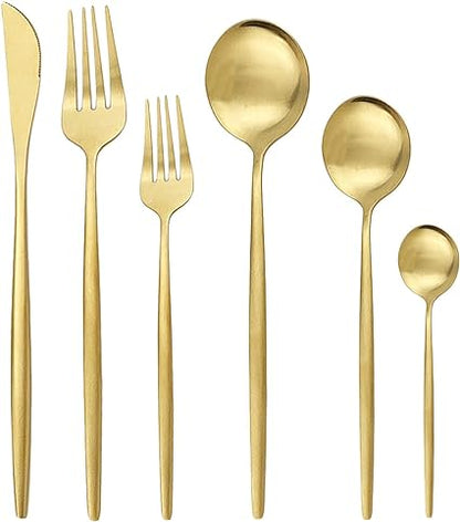 PronkPracht Luxe Servies 36-Delig Bestek Set Hoge Kwaliteit Matte Afwerking