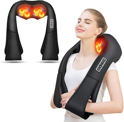 Shiatsu Massagekussen Infrarood Verwarmd voor Rug en nek - Velinix