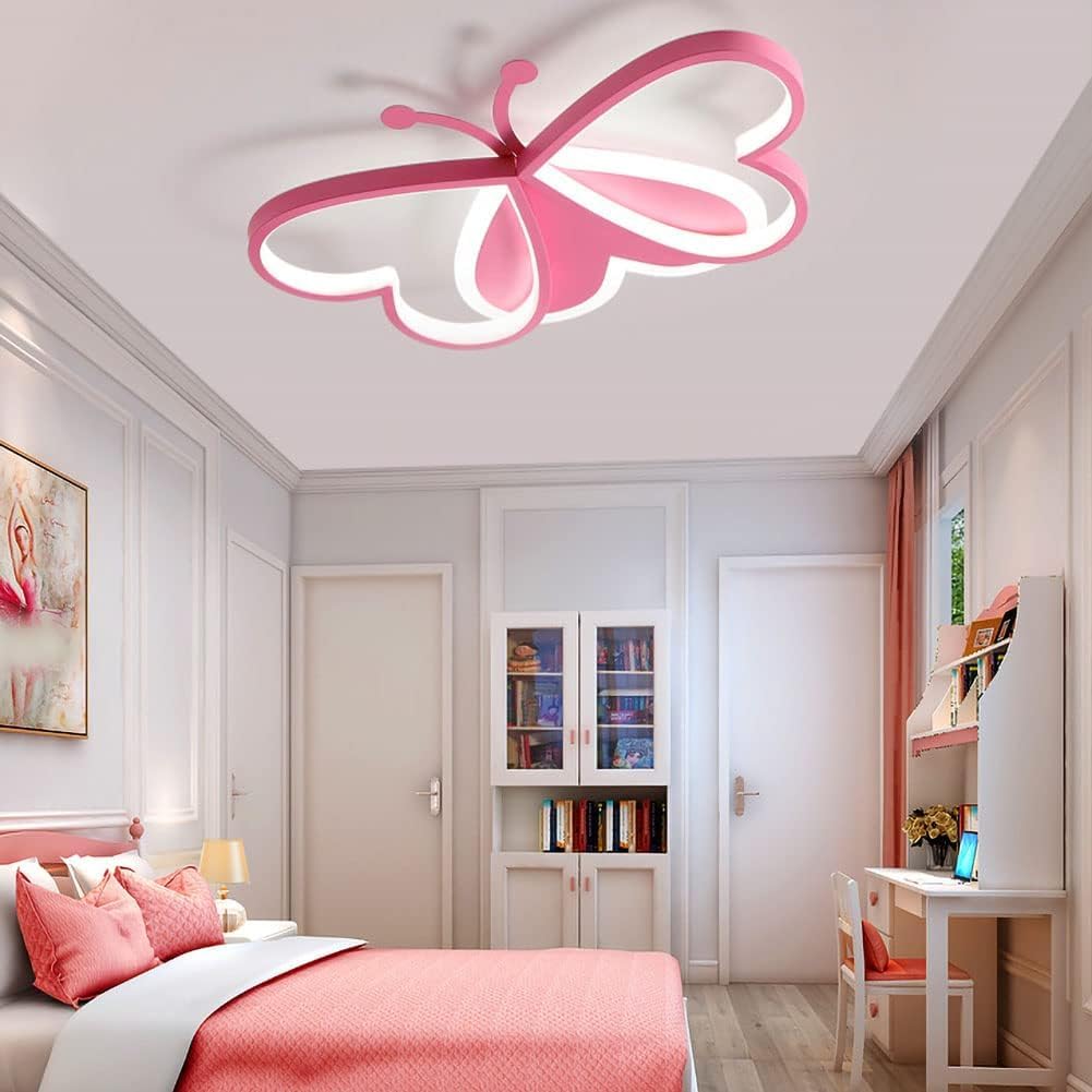 Kleurrijke LED Plafondlamp voor Kinderkamer Roze Design