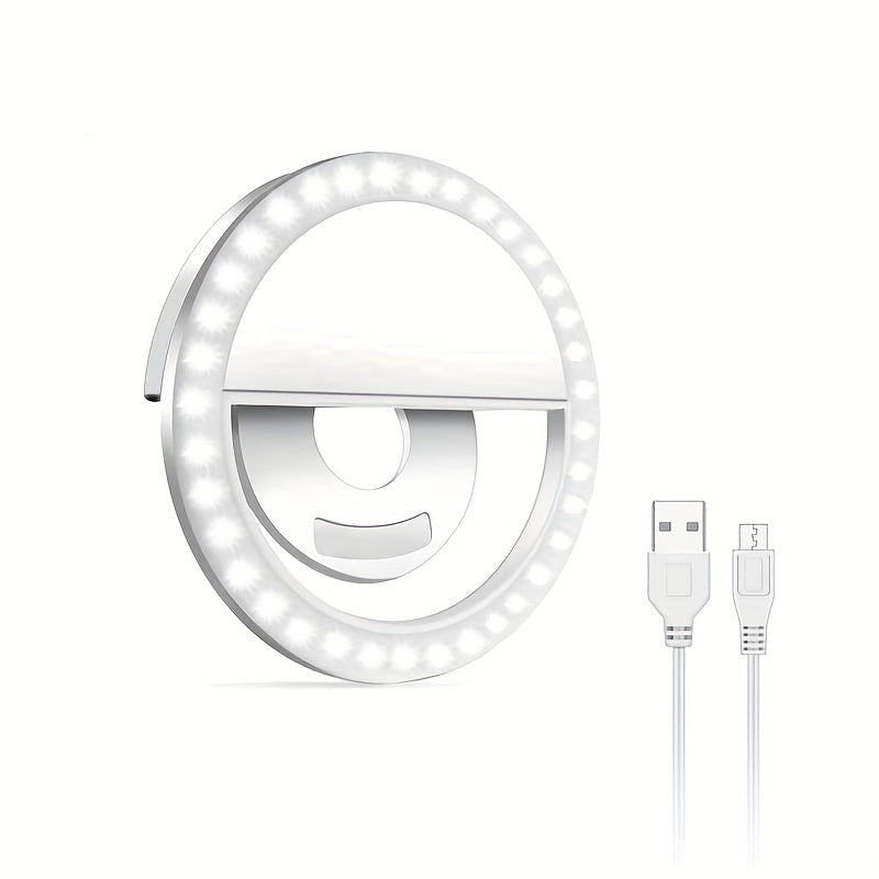 LED Selfie Ringlamp Oplaadbaar voor Make-up en Foto's - Velinix