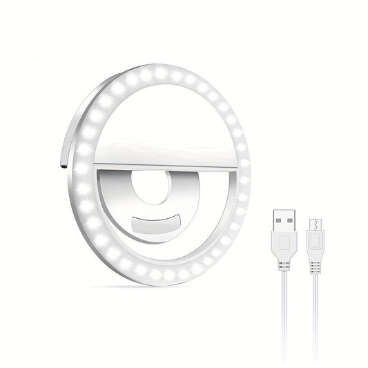 LED Selfie Ringlamp Oplaadbaar voor Make-up en Foto's - Velinix