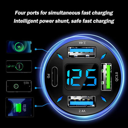 Supersnelle Autolader 66W met USB PD en QC 3.0
