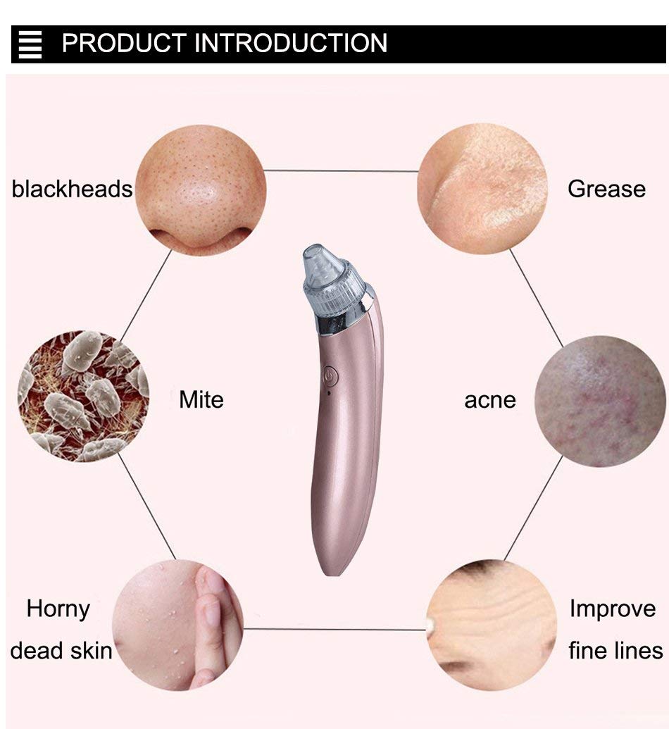 Blackhead Verwijderapparaat 4-in-1 Oplaadbaar voor Helder Huid