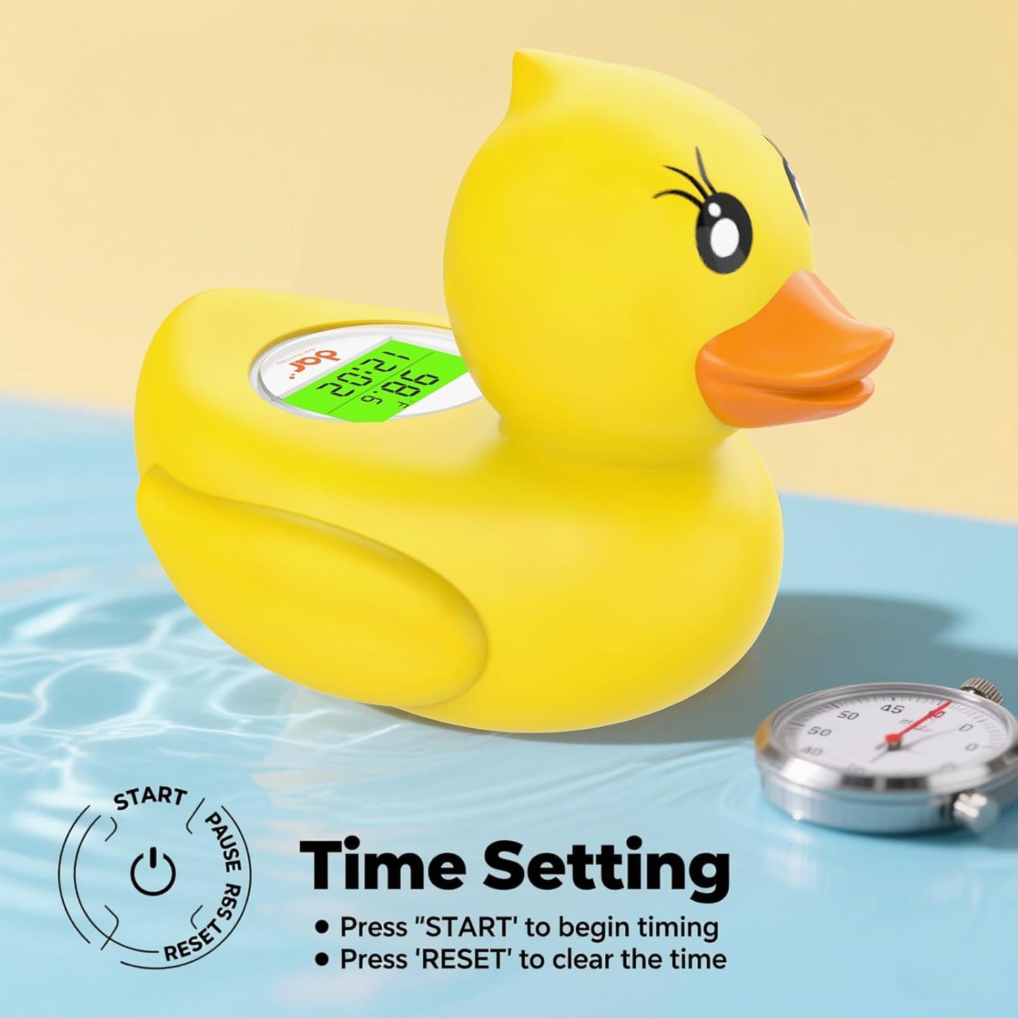 Baby Badthermometer Digitaal met Kleurendisplay en Waarschuwing
