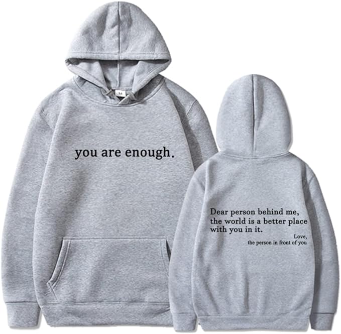 Zelfliefde Sweatshirt Met Motiverende Boodschap