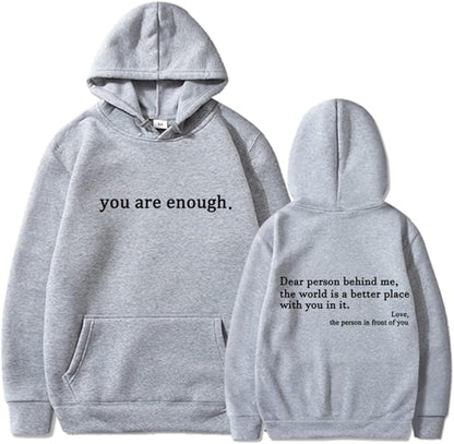 Zelfliefde Sweatshirt Met Motiverende Boodschap