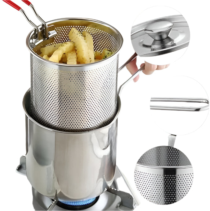Frituurpan voor Aardappelen met Timer en Thermometer - Velinix