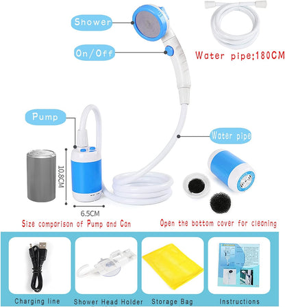 Draagbare Campingdouche Luxe Set voor Kamperen