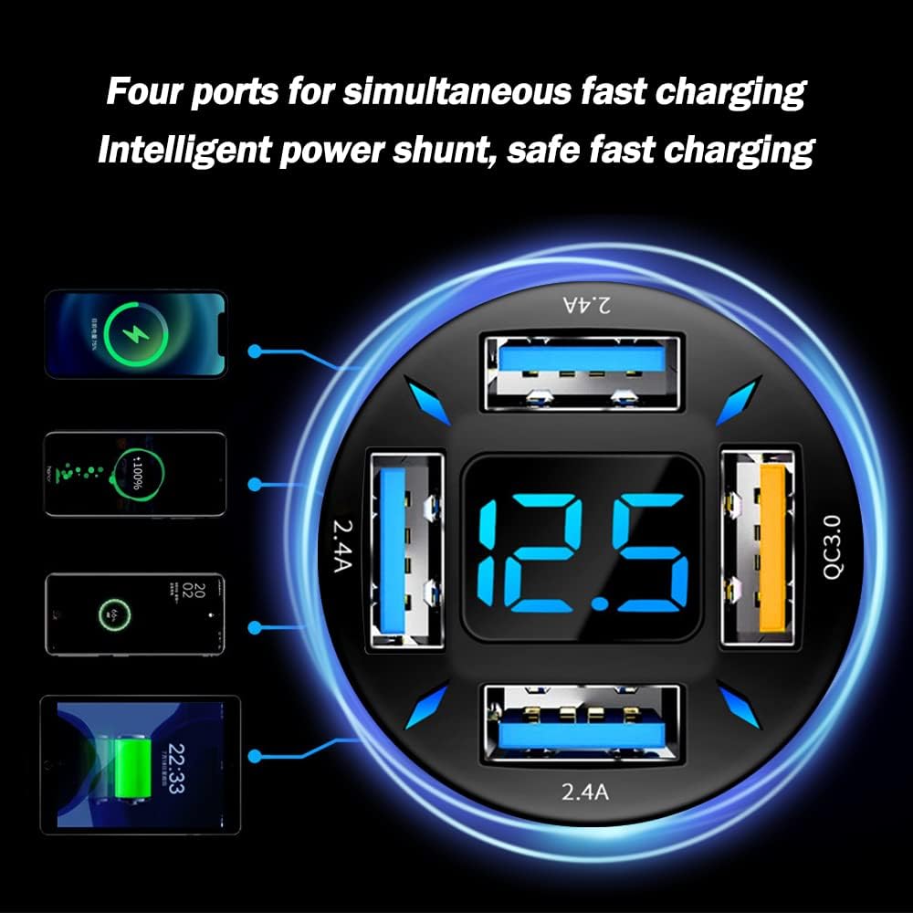 Supersnelle Autolader 66W met USB PD en QC 3.0