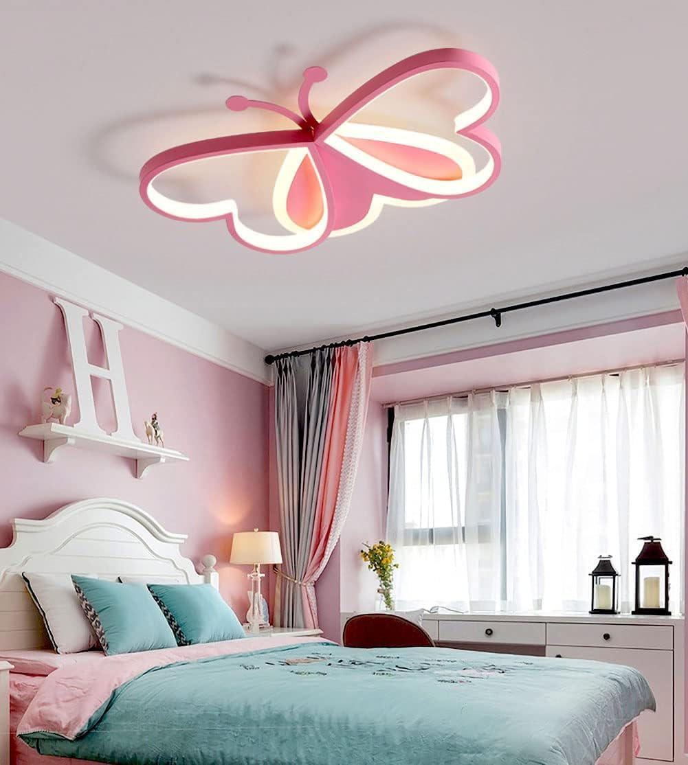 Kleurrijke LED Plafondlamp voor Kinderkamer Roze Design