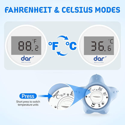 Baby Badthermometer Digitaal met Kleurendisplay en Waarschuwing