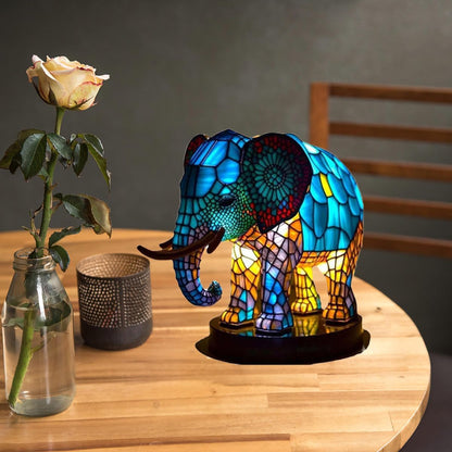 Unieke Handgeschilderde Glazen Tafellamp Fauna Design