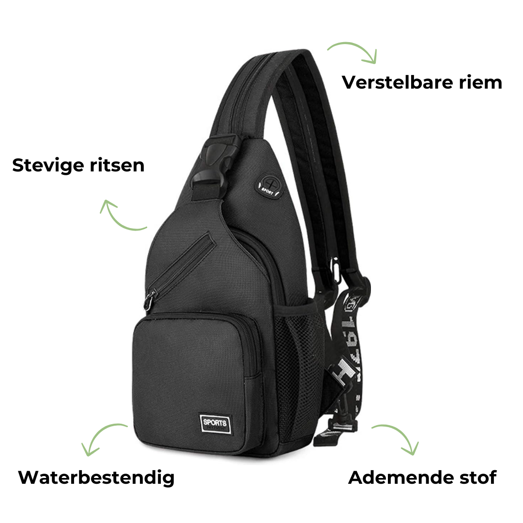 Dames Crossbody Tas - Lichte Canvas Schoudertas met Meerdere Dragers