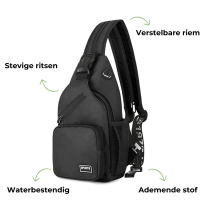 Dames Crossbody Tas - Lichte Canvas Schoudertas met Meerdere Dragers