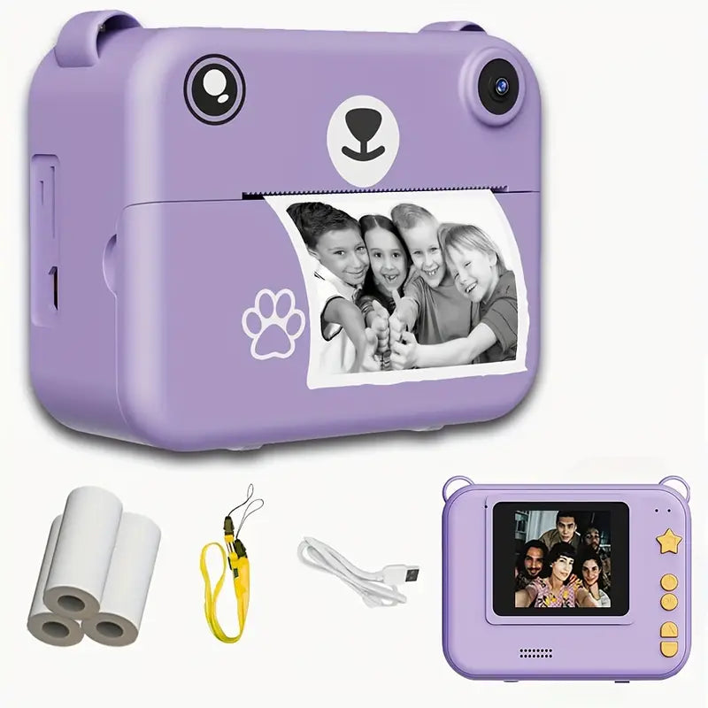 Kinder Camera Instant Fotocamera 1080P HD met Afdrukmogelijkheid