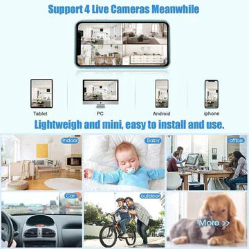 Draadloze Mini Camera met Geluid en Video Livestream