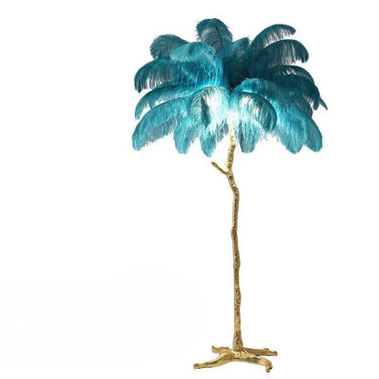 Nordic Vloerlamp met Struisvogelveren Luxe Design