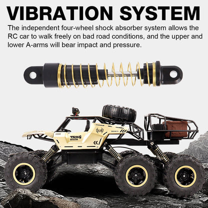 RC Monstertruck 6WD met LED Licht en Hoge Snelheid voor Offroad