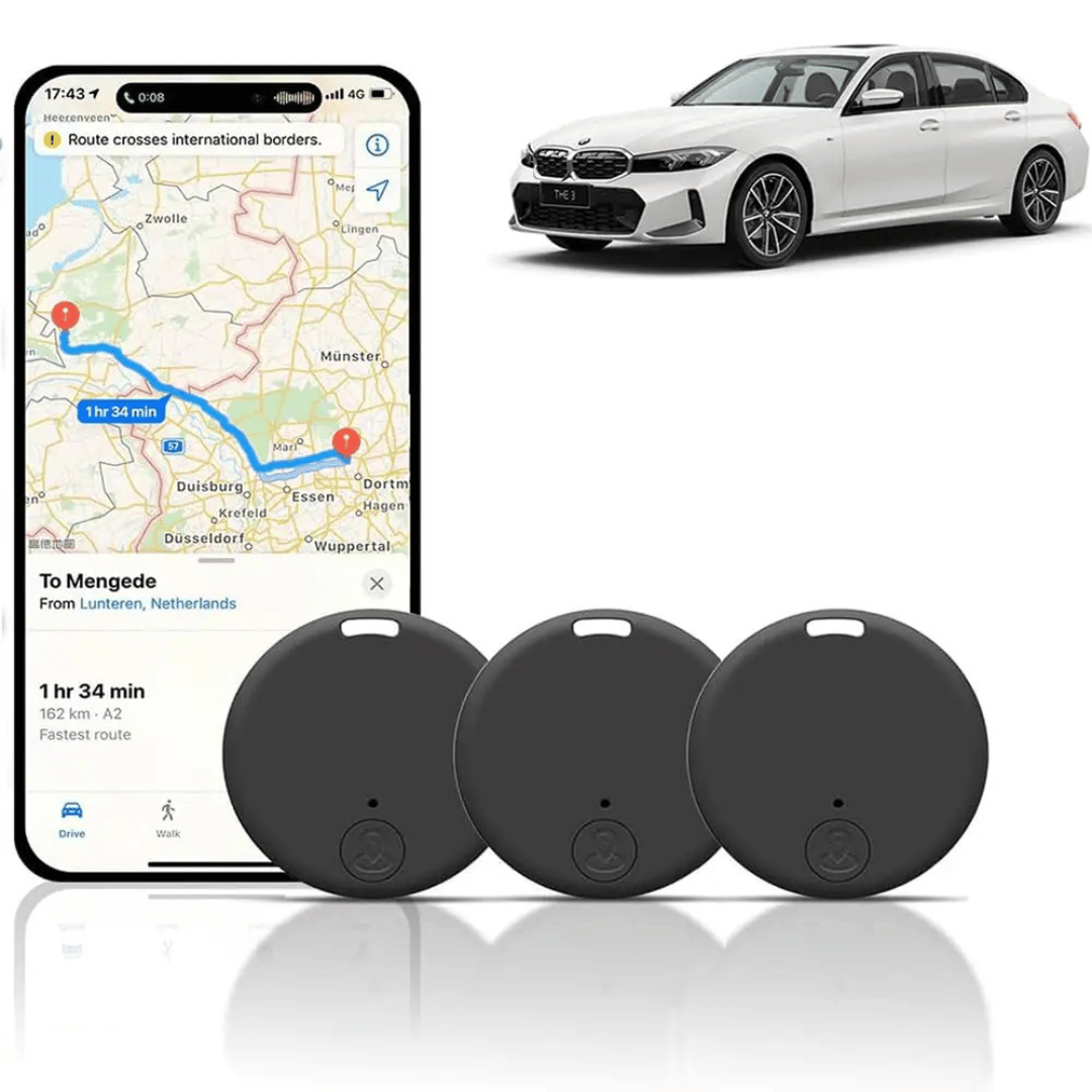 Mini GPS Tracker Set van 3 voor Auto en Sleutels - Velinix