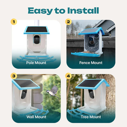 Slimme Vogelvoederplaats met Camera en Wi-Fi