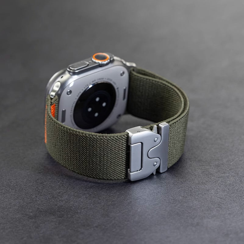 Stretchband voor Apple Watch - Luxe Nylon Band Comfortabel en Stijlvol