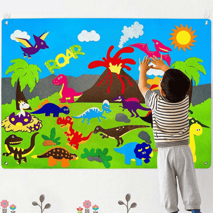Viltbord voor Kinderen met Dierenfiguren Interactief Speelbord