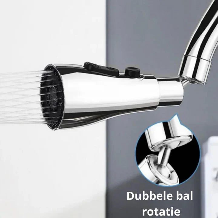 Douchekop AquaPro met 360° Draai en Drie Waterdrukstanden