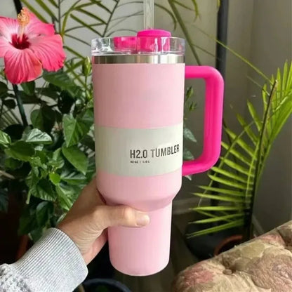 RVS Reisbeker 40oz Isolatiebekertje Met Handvat en Rietje
