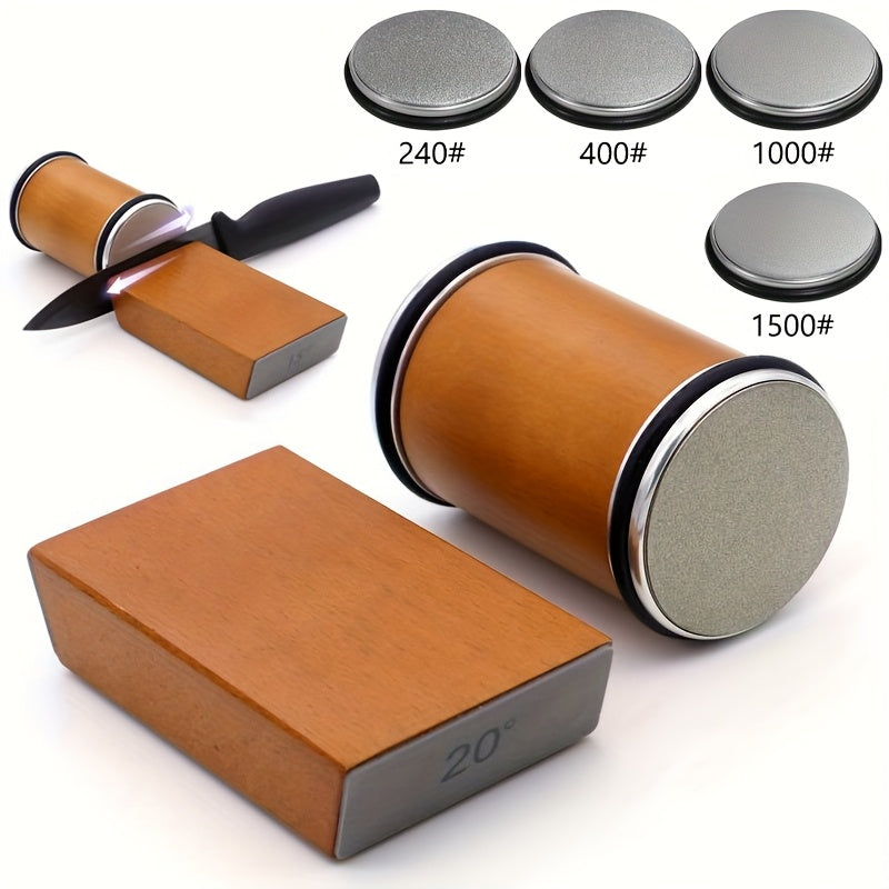 Slijpsteenset met Magnetische Houder voor Hout en Metaal 15° en 20°