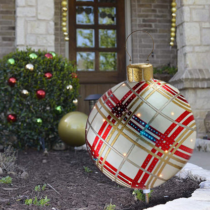 Kerstbal Buiten Decoratie 60cm Weerbestendig PVC