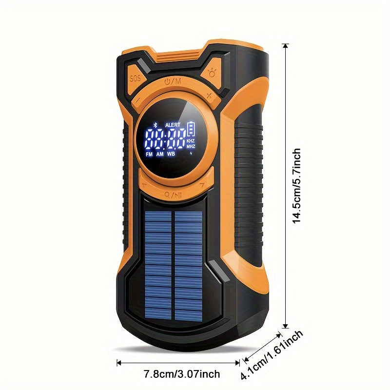Noodradio met Handcrank, Zonnepanelen en USB Oplader voor Kamperen