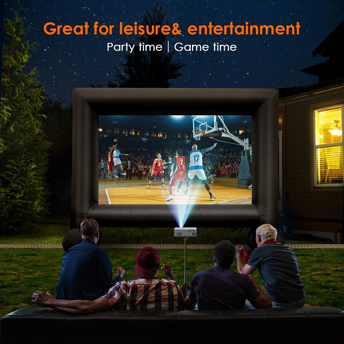 Compacte Mini Projector 3000 Lumen Draagbaar voor Thuisbioscoop en Buiten