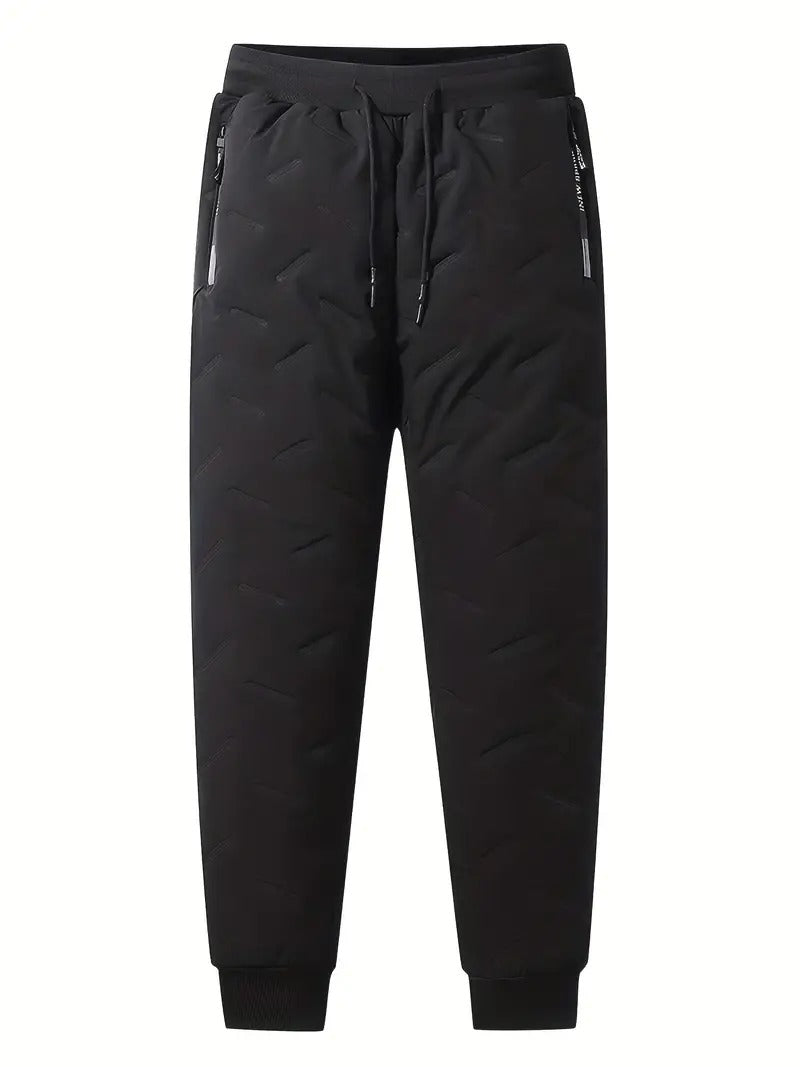 Heren Fleece Broek Dubbele Laag Stijlvol Warm