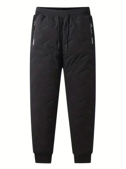 Heren Fleece Broek Dubbele Laag Stijlvol Warm