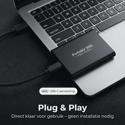 SwiftDrive™ – Externe SSD Schijf met USB 3.0 & Type-C | Supersnel Draagbaar Opslagstation