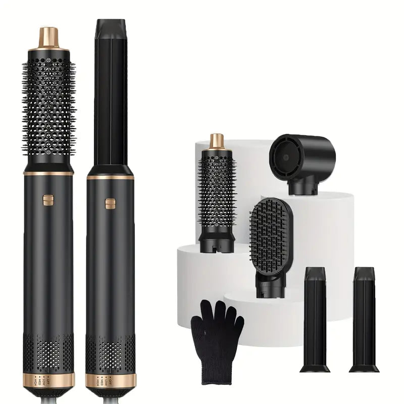 Haarstyling Set 5-in-1 Föhn Krultang Steilborstel Compleet - Velinix