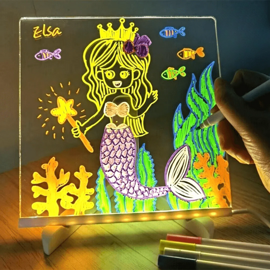 LED Tekenbord voor Kinderen en Volwassenen met Kleurende Lichten - Velinix