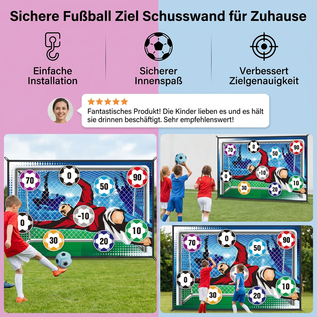 Voetbal Doel Schietwand voor Thuis Gebruik Veilig en Stabilie