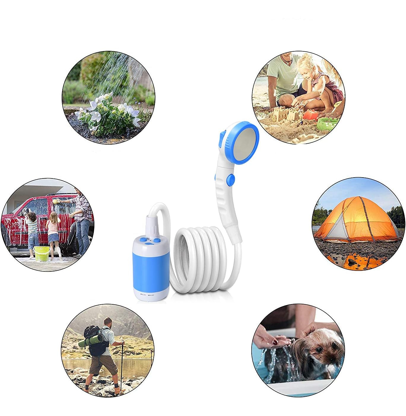 Draagbare Campingdouche Luxe Set voor Kamperen