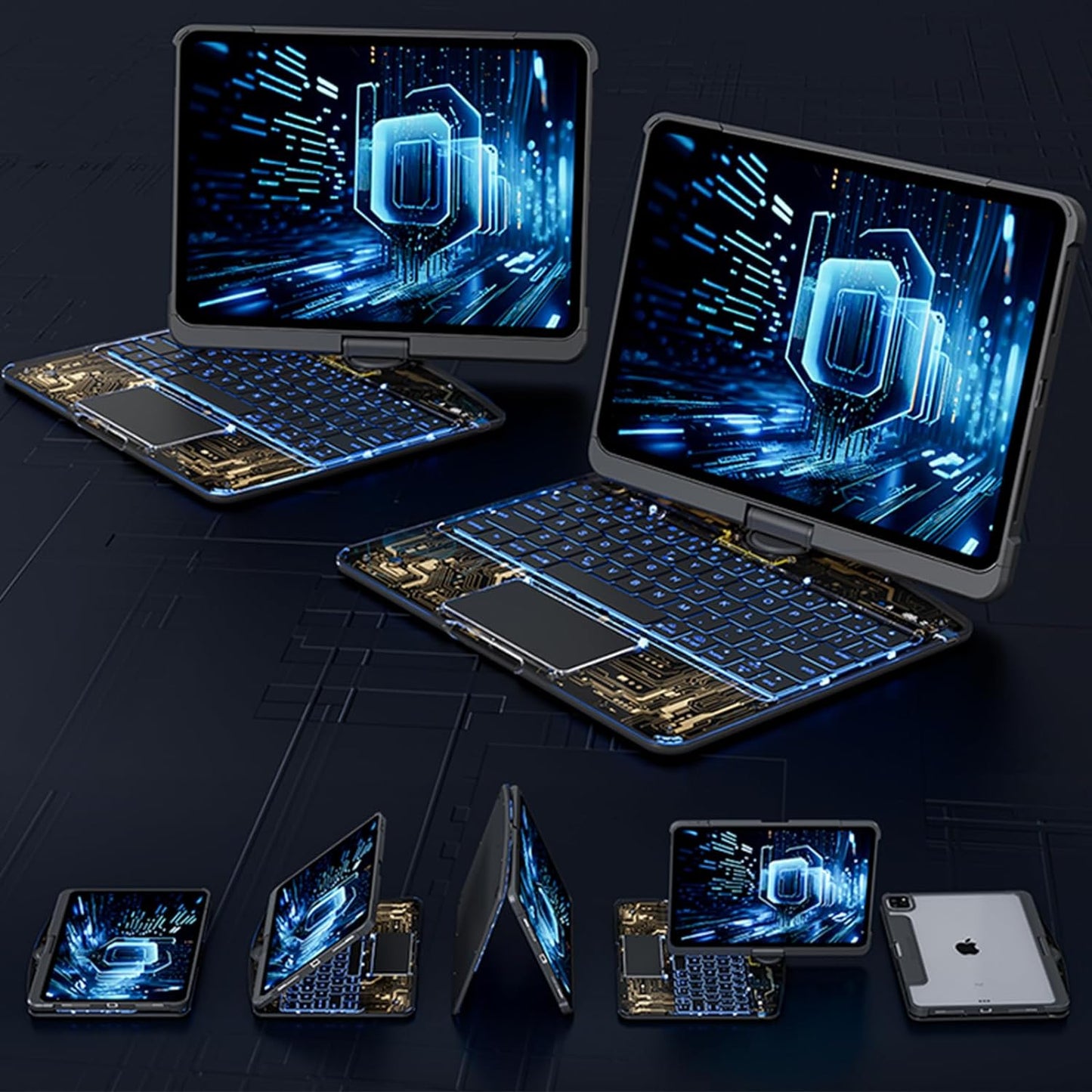 iPad Toetsenbord Hoes met Touchscreen Functionaliteit - Velinix