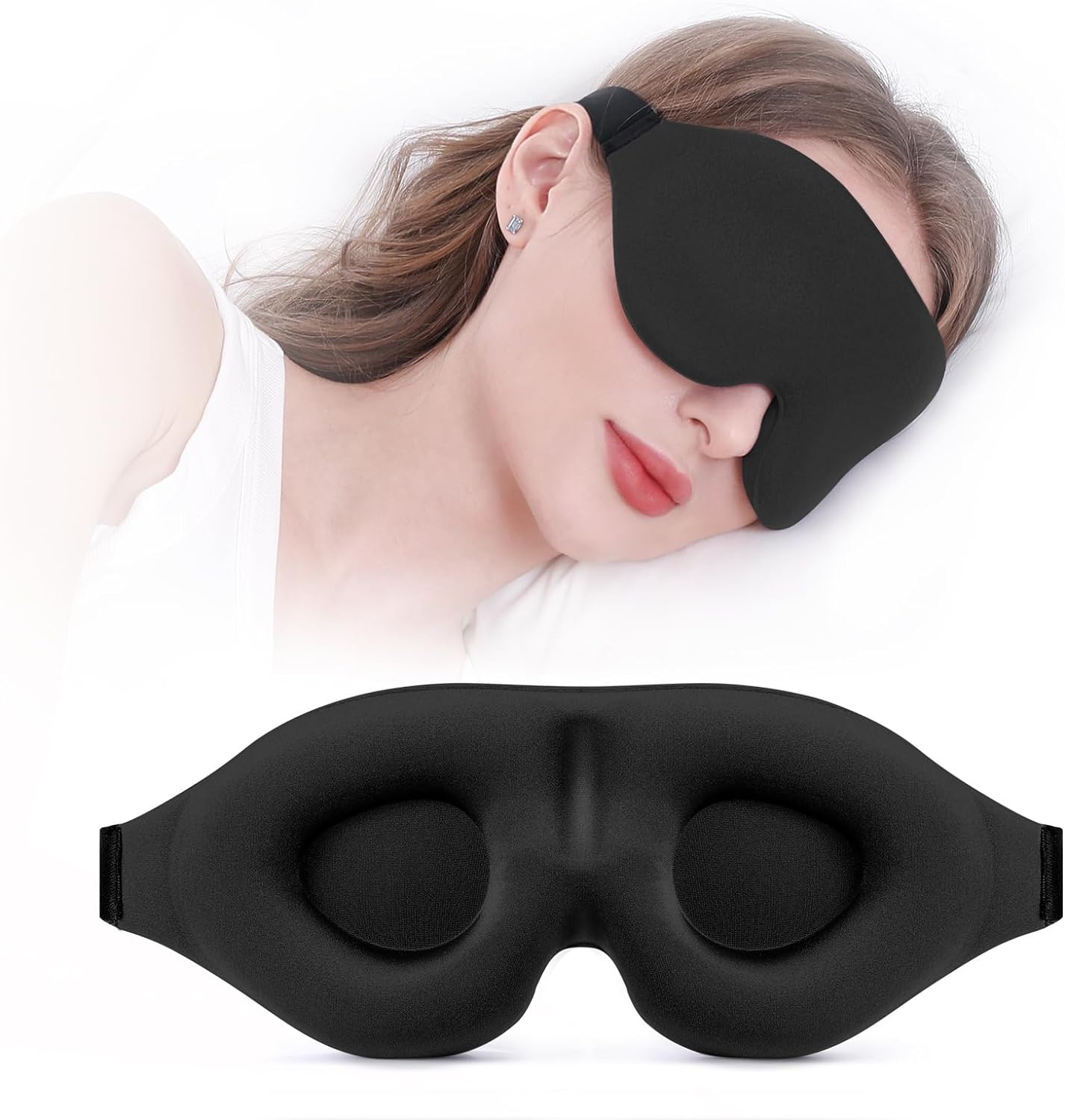 Slaapmasker voor Betere Nachtrust Comfortabel Zwart
