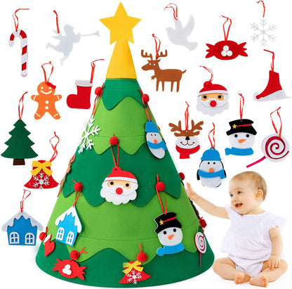 Kerstboom voor Kinderen met Decoraties en Lichtjes
